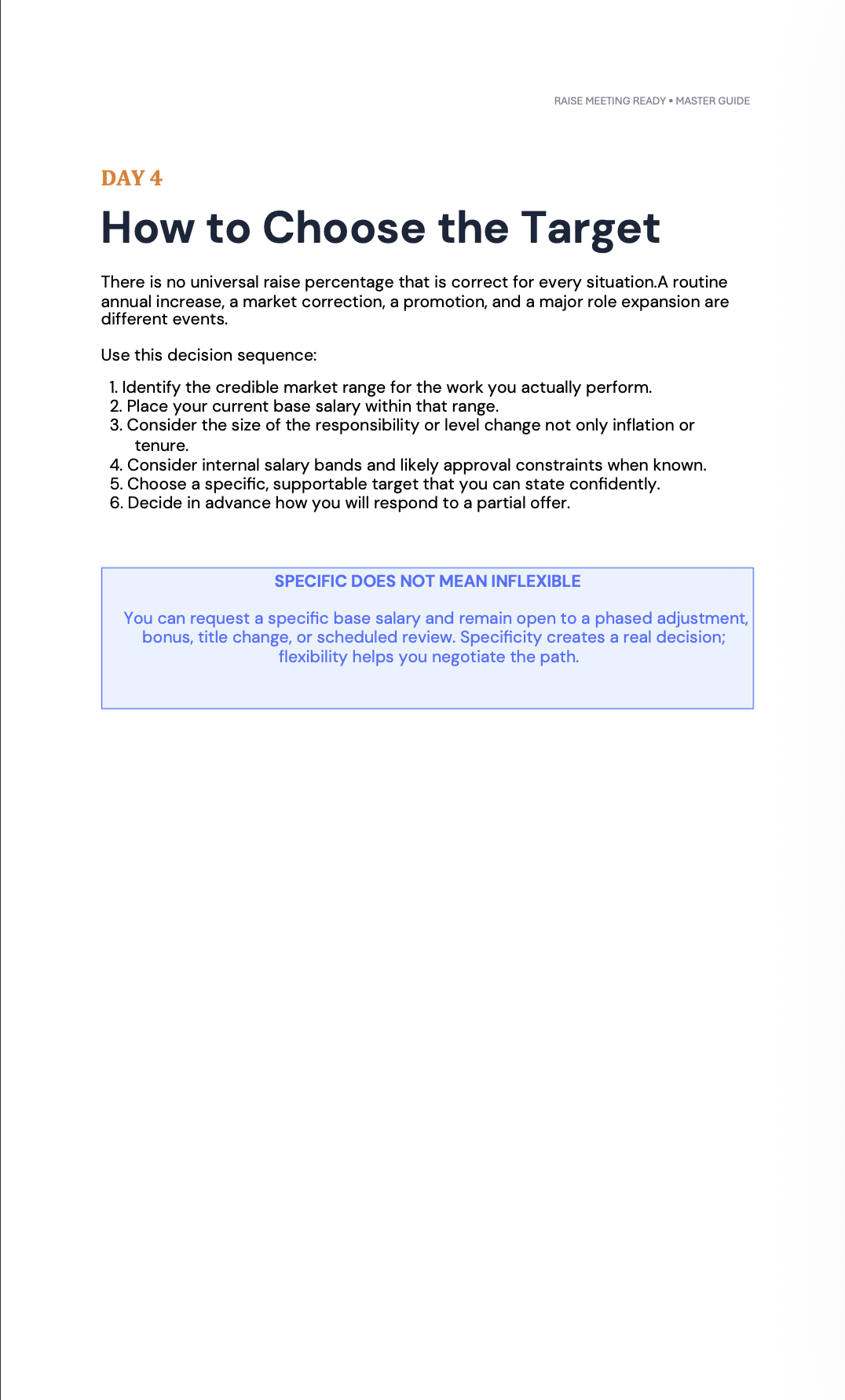 Raise Meeting Ready How to Choose the Target